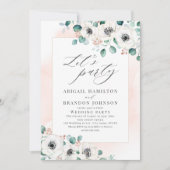 Invitation Eucalyptus anemone fleur de mariage rustique flora (Devant)