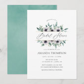 Invitation Eucalyptus Anémonique Fête des mariées géométrique (Devant / Derrière)