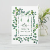 Invitation Eucalyptus aquarelle botanique ramadan iftar  (Debout devant)