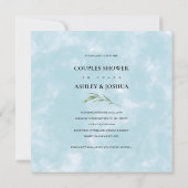 Invitation Eucalyptus Aquarelle Couples Douche (Dos)