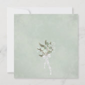 Invitation Eucalyptus aquarelle et Mariage de couronne de feu (Dos)