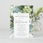 Invitation Eucalyptus Aquarelle Fête des mariées chic (Debout devant)