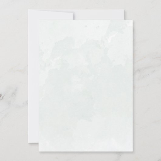 Invitation Eucalyptus aquarelle Sage Mariage vert (Dos)