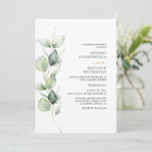 Invitation Eucalyptus Aquarelle Verdure Mariage botanique (Debout devant)