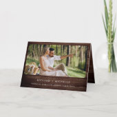 Invitation Eucalyptus Arche Photo Bois Rustique Code QR Maria (Devant)