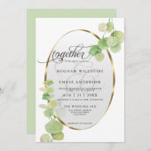 Invitation Eucalyptus BarefootBride™ Springtime moderne (Devant / Derrière)