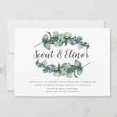 Invitation Eucalyptus Berry minimaliste Mariage botanique (Devant)