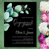 Invitation Eucalyptus Black Engagement Party