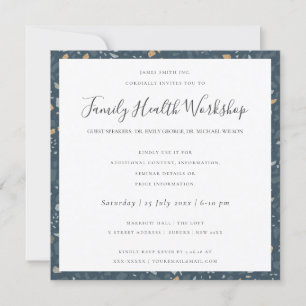 INVITATION EUCALYPTUS BLUSH ROSE KRAFT NAVY ATELIER