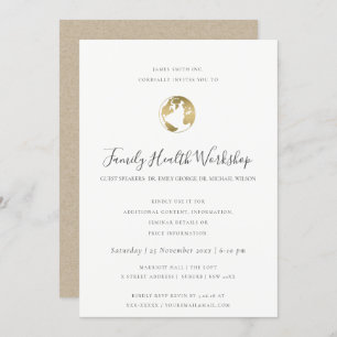 INVITATION EUCALYPTUS BLUSH ROSE KRAFT NAVY ATELIER