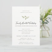 INVITATION EUCALYPTUS BLUSH ROSE KRAFT NAVY ATELIER (Debout devant)