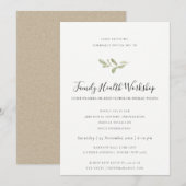 INVITATION EUCALYPTUS BLUSH ROSE KRAFT NAVY ATELIER (Devant / Derrière)