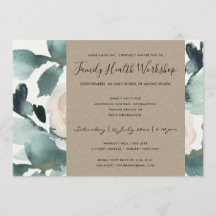 INVITATION EUCALYPTUS BLUSH ROSE KRAFT PINK ATELIER