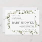Invitation Eucalyptus Boho Arc-en-ciel Baby shower neutre ent (Devant)