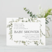 Invitation Eucalyptus Boho Arc-en-ciel Baby shower neutre ent (Debout devant)