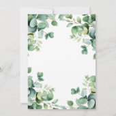 Invitation Eucalyptus Botanical Greenery 2e anniversaire (Dos)
