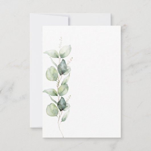 Invitation Eucalyptus Botanical Greenery 40e fête d'anniversa (Dos)