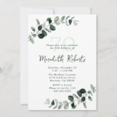 Invitation Eucalyptus Botanical Greenery 70e anniversaire (Devant)