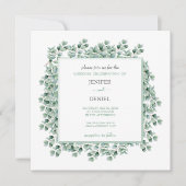 Invitation Eucalyptus Botanical Greenery  wedding (Devant)