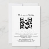 Invitation Eucalyptus Botanical QR Code Mariage minimal (Dos)