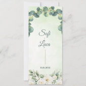 Invitation Eucalyptus Botanical Wedding Ceremony Program (Devant)