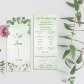 Invitation Eucalyptus Botanical Wedding Ceremony Program