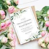 Invitation Eucalyptus Botanics QR Code Mariage photo