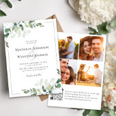 Invitation Eucalyptus Botanics QR Code Mariage photo