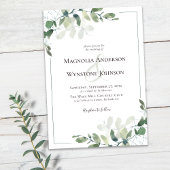 Invitation Eucalyptus Botanics QR Code Mariage photo