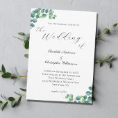 Invitation Eucalyptus Botanique Élégant Script Mariage modern
