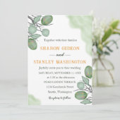Invitation Eucalyptus Botanique Rustique (Debout devant)