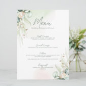 Invitation Eucalyptus Bouquet Mariage Diner Manu (Debout devant)