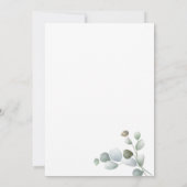 Invitation Eucalyptus Bridal Luncheon Aquarelle Succulent (Dos)