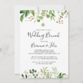 Invitation Eucalyptus Brown Floral Mariage Brunch (Devant)