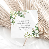 Eucalyptus Brown simple Carré Mariage