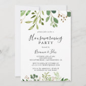 Invitation Eucalyptus Brun simple Fleur Faisant chaud (Devant)