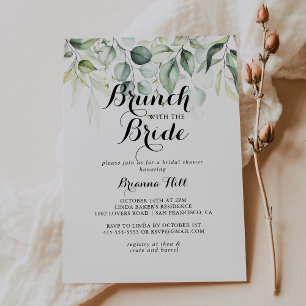 Invitation Eucalyptus Brunch avec la douche de mariée