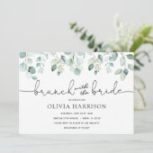 Invitation Eucalyptus Brunch avec l'invitation de la douche d (Debout devant)