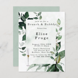 Invitation Eucalyptus Brunch et Bubbly Invitat