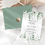 Invitation Eucalyptus Brunch et Fête des mariées Bubbly<br><div class="desc">Ce brunch à l'eucalyptus et cette invitation à la douche à bulles sont parfaits pour un wedding shower moderne. L'aménagement comprend des branches et des feuilles d'eucalyptus botaniques élégants dessinés à la main dans des aquarelles.</div>