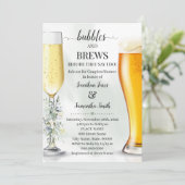 Invitation Eucalyptus bulles de verdure et brasse douche (Debout devant)