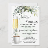 Invitation Eucalyptus bulles et brasse café douche (Devant)