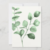 Invitation Eucalyptus Cadre de verdure Mariage minimaliste (Dos)