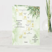 Invitation Eucalyptus Cadre Vert Or Feuillage Aquarelle (Dos)