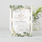 Invitation Eucalyptus Cadre Vin Quinceanera (Debout devant)