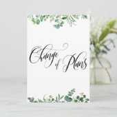 Invitation Eucalyptus Changement de plan 3 Mariage reporté (Debout devant)