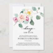 Invitation Eucalyptus Changement De Plans Report Mariage (Devant)