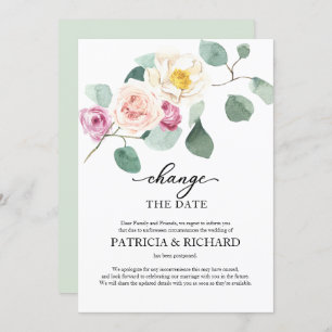 Invitation Eucalyptus Changement De Plans Report Mariage