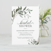 Invitation Eucalyptus Chic Verdure Élégante Fête des mariées (Debout devant)