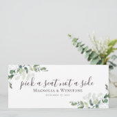 Invitation Eucalyptus Choisissez un siège et non un camp (Debout devant)